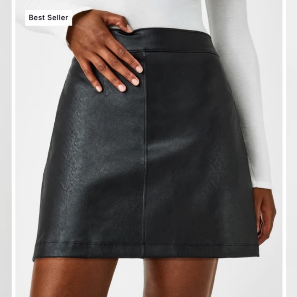 SPANX Black A-Line Mini Skirt